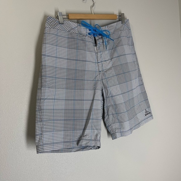 Prana El Porto Swimming Board Shorts 100% Nylon Relaxed Fit Size 34 Waist Men’s - Picture 4 of 13